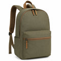 Sac à dos 30 x 14 x 42 cm en tissu vert kaki avec poches zippées pour usage quotidien