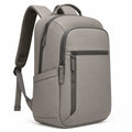 Sac à dos 30 x 14 x 43 cm gris en revêtement synthétique avec compartiments zippés urbain