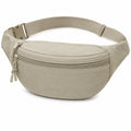 Sac banane 33 x 9 x 15 cm en tissu beige avec sangle réglable