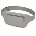 Sac banane taille réglable gris en textile avec poche zippée