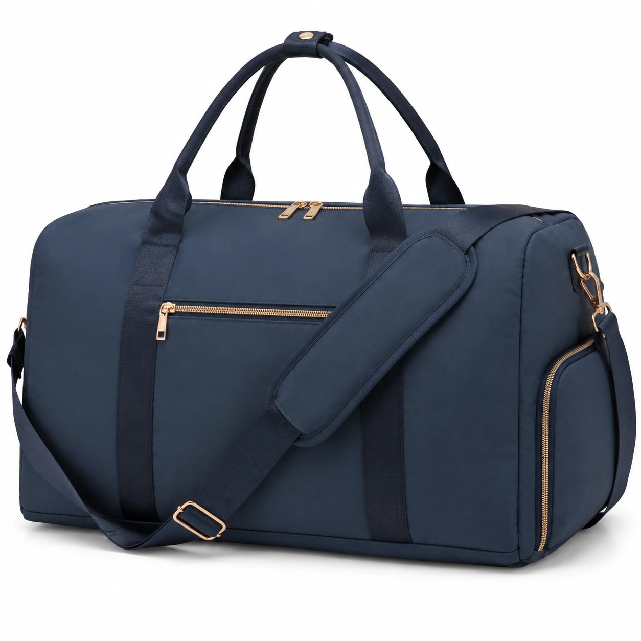 Sac de voyage 50 x 25 x 30 cm en textile bleu marine à bandoulière réglable