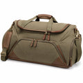 Sac de voyage 55 x 28 x 30 cm en textile kaki et marron à compartiments zippés